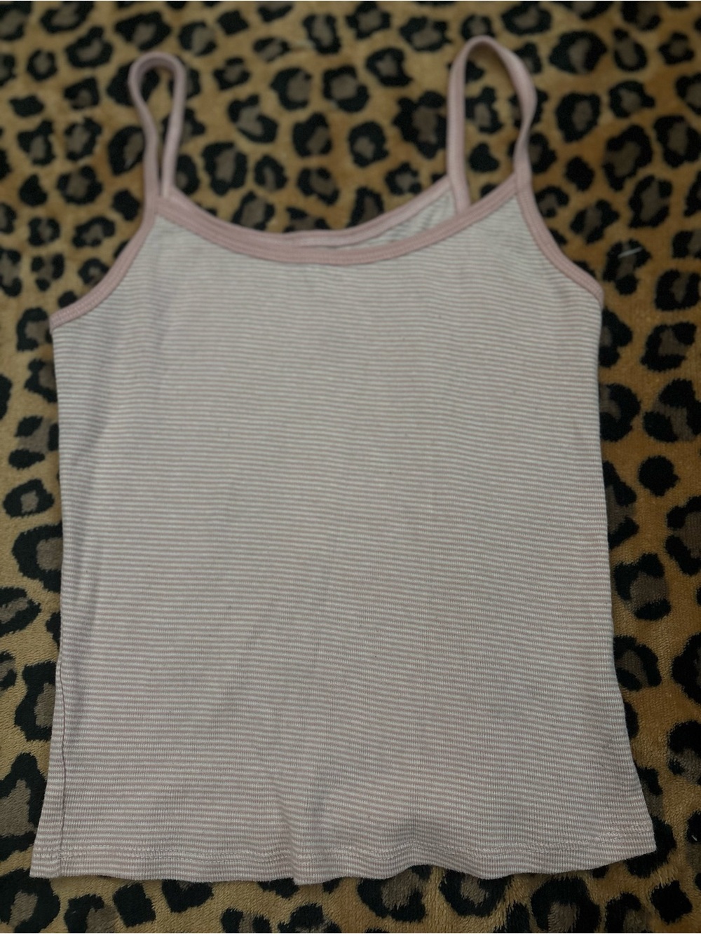 No Boundaries Light Pink Striped Ribbed Cami